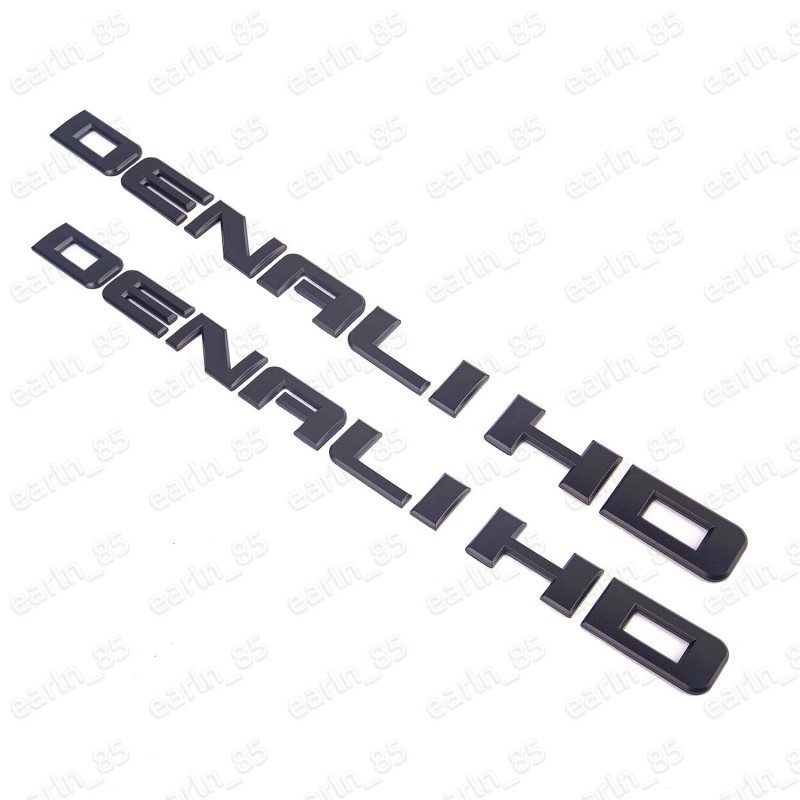 GMC 2x Denali HD Side Door Tailgate Letter Nameplate Emblem