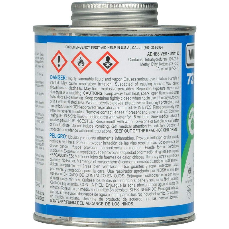 Weld-On 10990 737 Turf 'N Ag PVC Medium-Bodied High-Strength Solvent