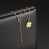 TEAMER Four Leaf Clover Necklace Irish Good Luck Shamrock Pendant