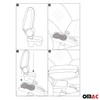 OMAC Black Center Console Armrest for Ford Focus 2012-2014 Plastic
