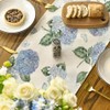 Artoid Mode Hydrangea Butterfly Summer Table Runner, Seasonal Spring Holiday