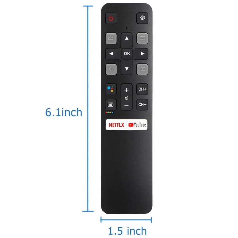 Remote Control (RC802V FNR1) Replacement for All TCL TV, Compatible