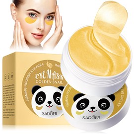 Eye Pads, Pack of 60, Eye Pads Against Dark Circles, Anti-Ageing Golden Eye Pads, Eye Pads Against Wrinkles, Eye Pads Against Eye Bags, Eye Mask Anti Ageing, for Eye Care