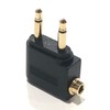 Audio Fan Airplane Earphone Jack Converter Adapter 3.5mm Dual Jack