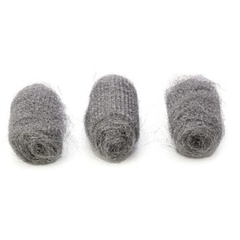 Merriway BH04381 3 x 20 g ASW13 Steel Wool No. 3 Grade - Coarse , Grey