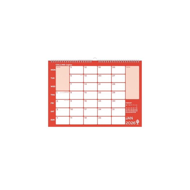Collins - Colplan - A3 Monthly Wall Diary Calendar 2026