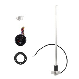 RATCHROLL RATCHROLL 1set Fuel Sending Unit and Gauge Kit 450mm Length Boat Fuel Sending Unit Marine Fuel Sender Unit Black Silver Tone Metal 240-33 Ohm