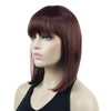 Lydell 10" Short Straight Bob Hair Wigs with Bangs Synthetic