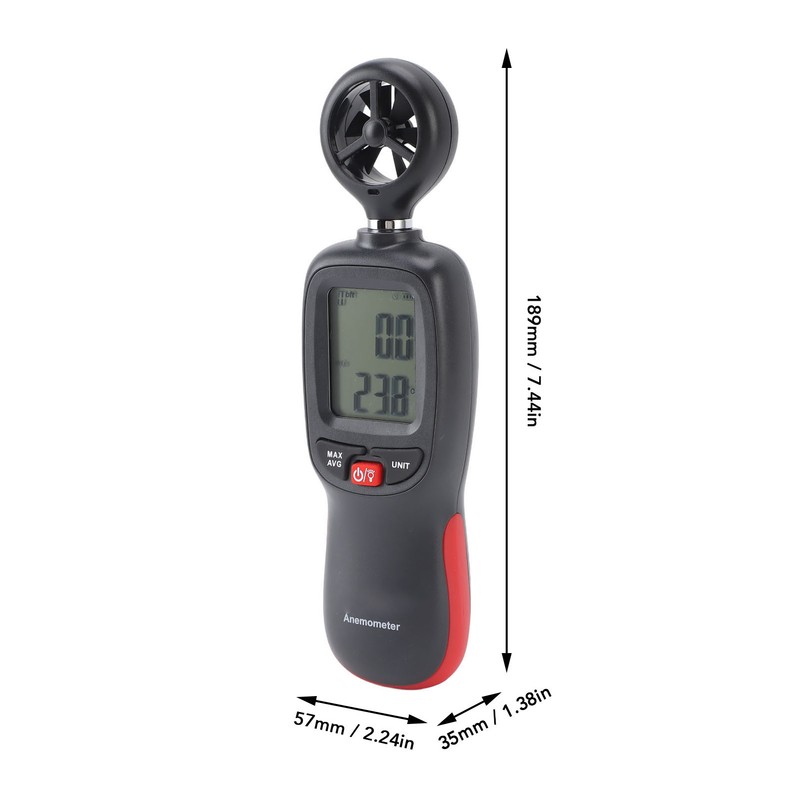 Digital Anemometer High Accuracy Backlit Multifunctional Micro Wind Speed Sensor