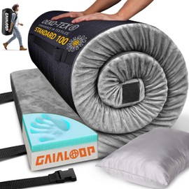 Floor GAIALOOP Memory Foam Futon Mattress Car Camping Bed Glamping Roll Up Mattress, Japanese Floor Sleeping Mat Camp Cot Mattress Pad Travel Guest Side Sleepers [Single: 75 * 30 * 3" ]