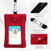 Small Lanyard Wallet with ID Window Minimalist Nylon Zipper Lanyard