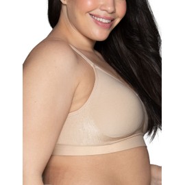 Vanity Fair Women's Wireless Bra, Soft Smoothing Fabrics & Breathable Cups, Simple Sizing Available S-3XL, Seamless Stretch-Neutral