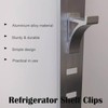 12 Pcs Refrigerator Shelf Clips Silver Fridge Cooler Shelf Support