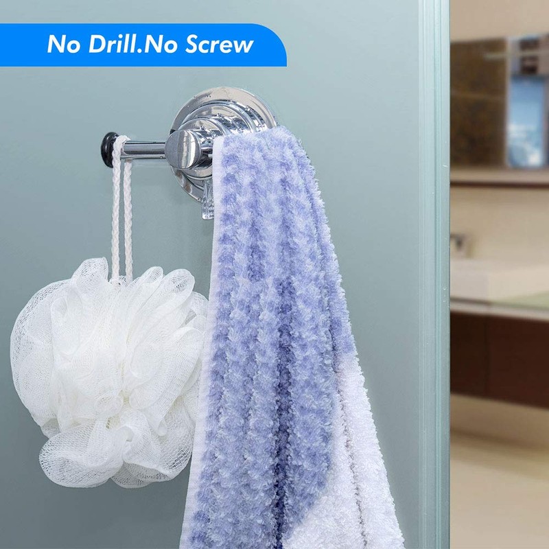 BOPai Stylish Suction Cup Hooks for Shower Loofah Towel Washcloth,