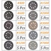 Aewio Heavy Duty Sandpaper #400 - #7000 Round 8-Hole Sandpaper