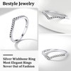 Bestyle Women's 925 Silver Ring Size J to Z, Sterling