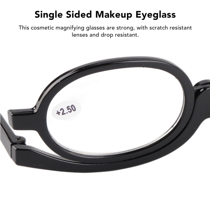 Magnifying Eye Makeup Glasses Women Stylish Flip Down Lens Cosmetic
