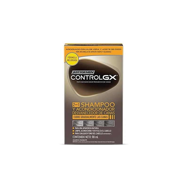 Just For Men Control GX Shampoo Desvanecedor Canas Hombre 3