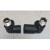 Team Controls Matt Black Corner Towel Rail Radiator Rad Valves