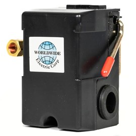 Worldwide Electric Corp Single Port 80-100 PSI Air Compressor Pressure Switch Control 1/4"" NPT 12 Amp