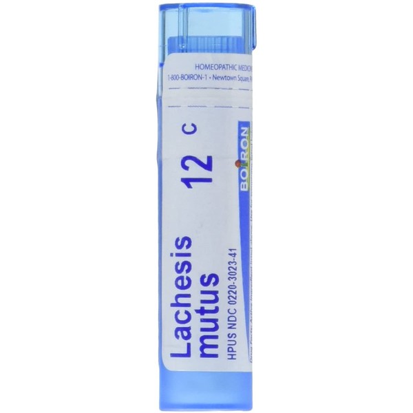 Boiron Lachesis Mutus 12C, 80 Pellets, Homeopathic Medicine for Hot Flashes
