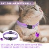 Pack of 6 Reflective Cat Collars with Bell, Adjustable 19-32
