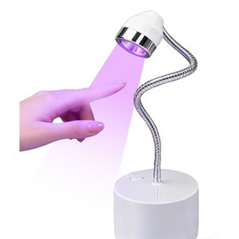 Lumcrissy 9W Touch Switch Gel Nail Lamp, Rechargeable Cordless UV/LED Flash Cure Light with 60s Timer & 360° Adjustable Gooseneck for Gel-X Nails, Home Salon Use
