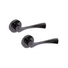 HANDLEZONE® Zena Lever On Round Rose Door Handles, Internal Passage