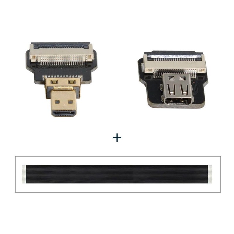 chenyang CYFPV Cable plano de extensión micro HDMI macho a