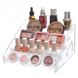 Makeup Storage, Eye Shadow Stand, Eye Shadow Storage, 3 Compartments, Eye Shadow, Cosmetics, Storage, Makeup, Cosmetics Storage, Tabletop, Makeup Box, Storage Box (3rd Floor), Yellow