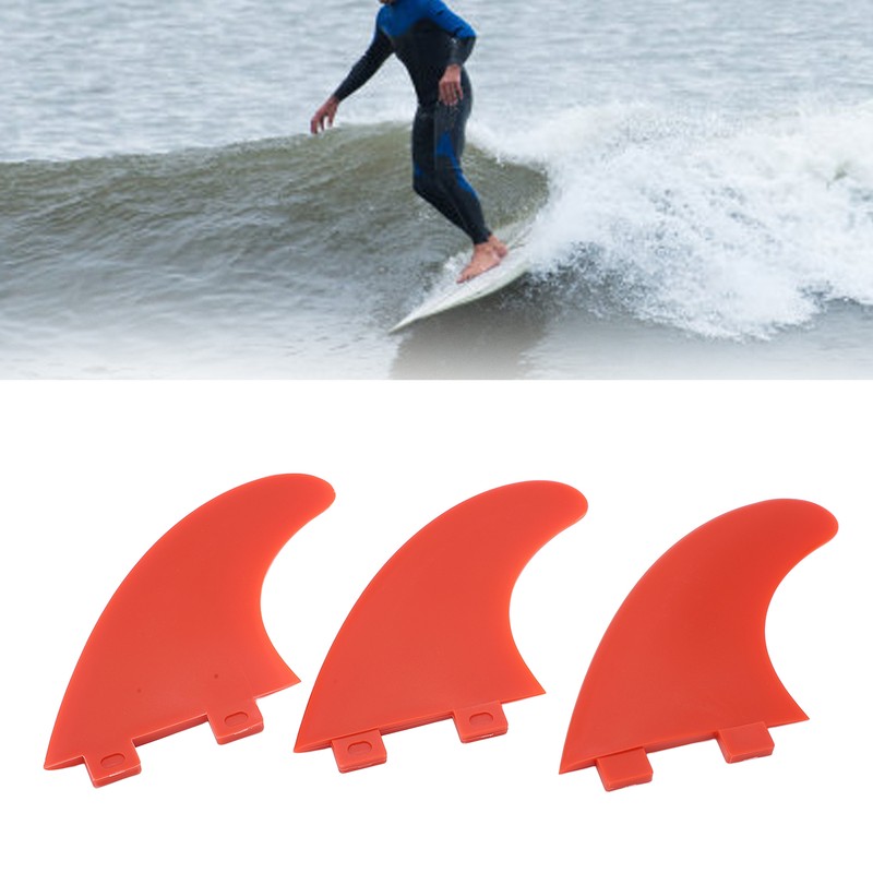 3Pcs Surfboard Fins Glass Fiber Thruster Fin Sets Surf Accessories