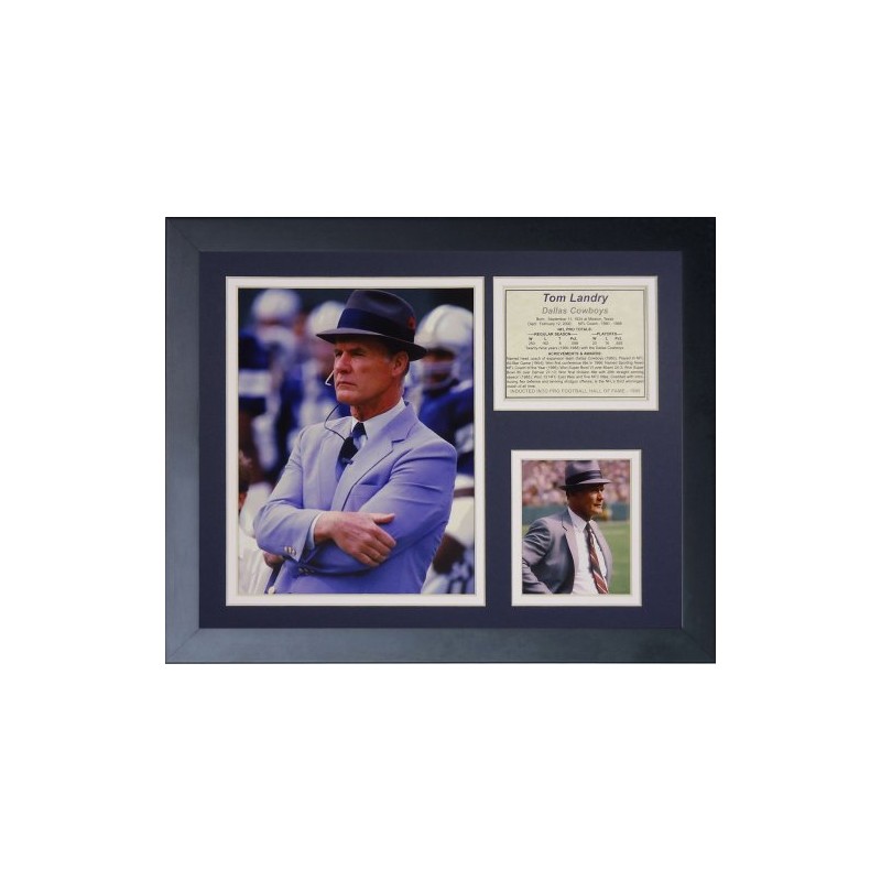 Legends Never Die "Tom Landry Framed Photo Collage, 11 x