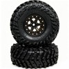 HOBBYSOUL Brass RC 1.0 wheels and tires 70mm Tall, Soft
