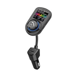 Sakura 12V Bluetooth FM Transmitter 5.0 for Cars SS5437-8m Range, Noise Cancelling, USB Charging Ports, Large Colour Display