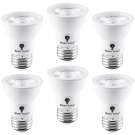 6 Pack PAR16 LED Bulb Long Neck 7W 75 Watt Equivalent 500 Lumens E26 4000K Cool White Dimmable Bright LED Track Lighting Bulbs Mini Light Bulbs, Short Light Bulbs, Flood Light PAR16 LED Spotlight Bulb