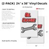 Oil Change (2-Pack) 24" x 36" Vinyl Decals | Sign