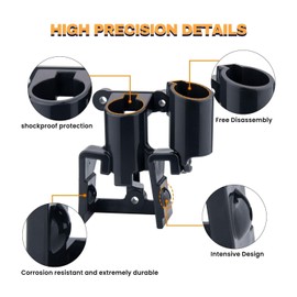 TORQUE Glad Hand Holder Kit for Semi Trucks, Air Brake Coiled & Electric Power Cable Organizer Bracket - Black (TR035001)