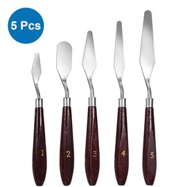 MMOBIEL 5Pcs 3D Printer Accessories 3D Print Removal Tool Shovel Tool Set, Stainless Steel 3D Printer Spatula Palette Knife with Sturdy Wooden Handle to Remove Models from 3D Printers