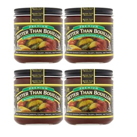 Better Than Bouillon Premium Seasoned Vegetable Base, Blendable Base for Added Flavor, 38 Servings Per Jar, 8-Ounce Jar (Pack of 4)