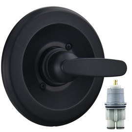 Replacement for Delta Classic 13 Series Single-Function Trim Kit, T13010 Shower Handle, Fit Delta Shower Valve R10000 Series, Matte Black (Cartridge Included)