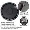 Caysie 12 Inch Sealed Indoor Outdoor Clock Waterproof, Silent Battery