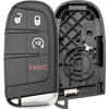 Sianxaido 68066350 Key Fob Shell Case Compatible with Durango Grand Cherokee 2014-2019 Journey 2011-2019