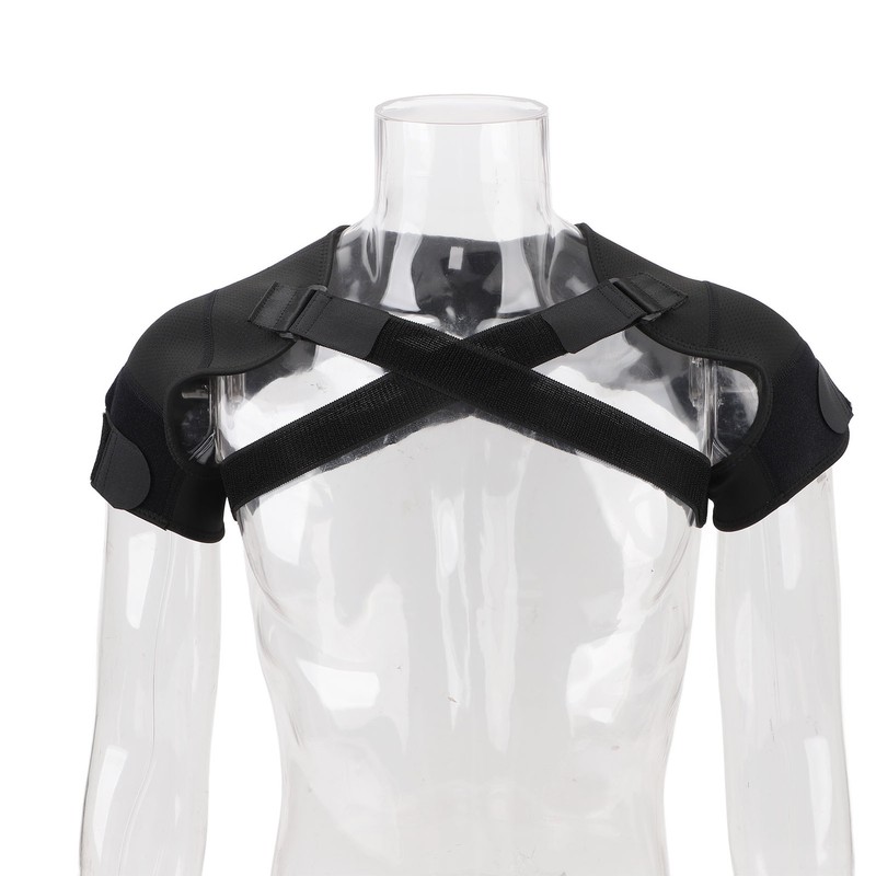 Double Shoulder Support Brace Adjustable Sweat Wicking Prevent Injuries Shoulder
