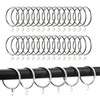 Fippy Pack of 60 Curtain Rings Metal for Hanging Curtains