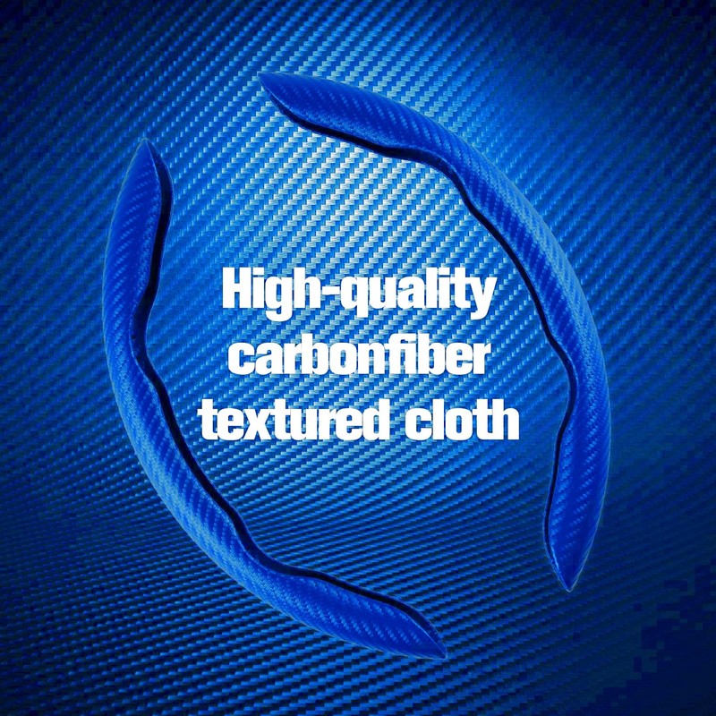 Amiss 2pcs Carbon Fiber Anti-Skid Steering Wheel Cover, Waterproof &