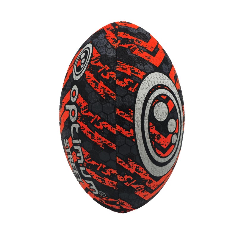 Optimum STREET RUGBY BALL - BLACK/ORANGE - SIZE 5