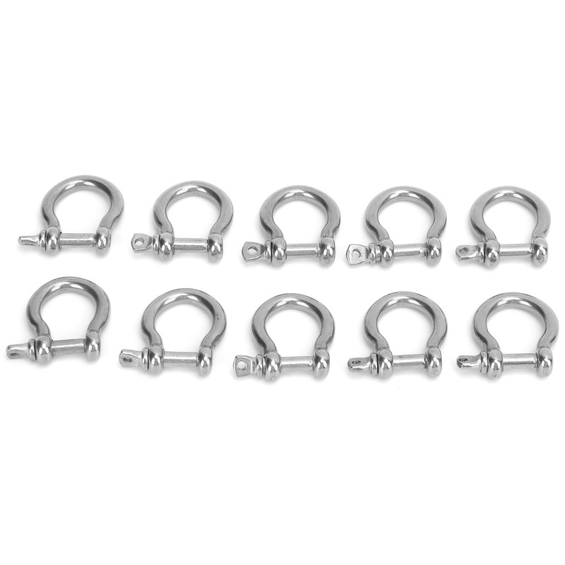 10pcs Bow Shackle Stainless Steel High Hardness D-Ring Anchor for