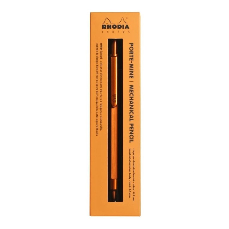 RHODIA 9398C - scRipt Mechanical Pencil Hexagonal Body in Brushed
