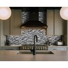 Elephantile Black & White Glass Linear Tile for Kitchen Backsplash