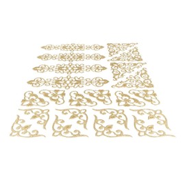 Ideen mit Herz 3-D Sticker Deluxe Easter & Spring Raised Stickers Ideal for Easter Decoration & Easter Card Making Sheet Size: 21 x 30 cm (Ornamental Elements | Gold)